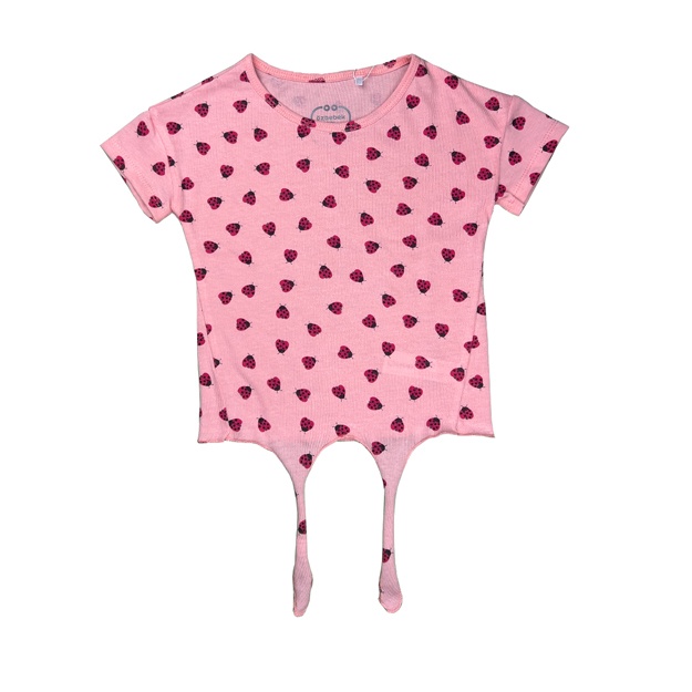 Qizlar uchun fudbolka  O'zbebek OZFTB02 80-86sm (12-18)o Pushti-qizil