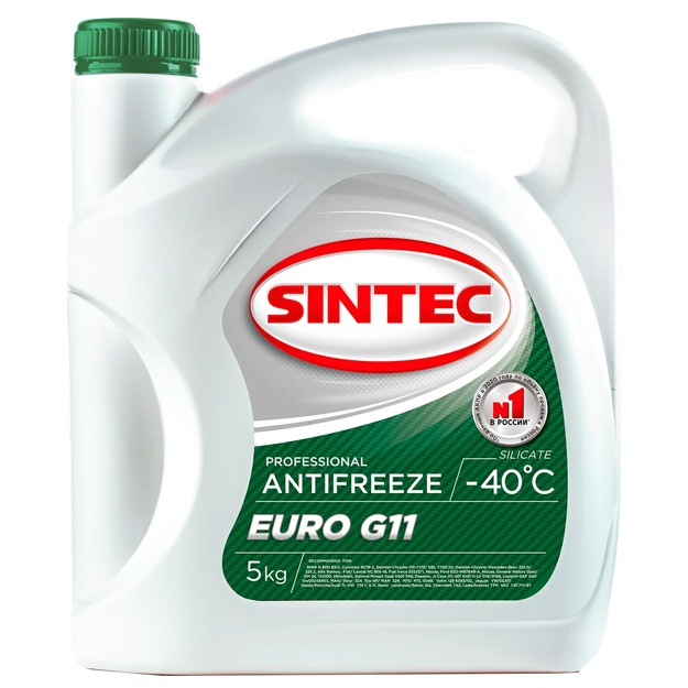 Антифриз Sintec Euro зеленый G11 5 л