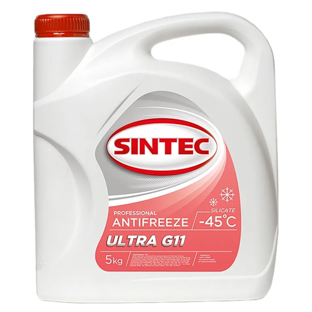 Антифриз Sintec Ultra красный G11 5 л