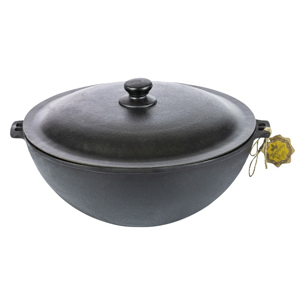 O‘zbek qozoni Wok Maysternya T405S2 8l alyuminiy qopqoq bilan
