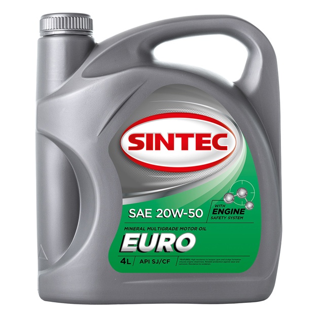 Минеральное масло Sintec Euro 20W-50 4 л