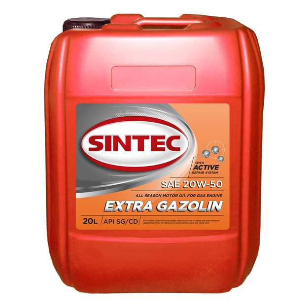 Минеральное масло Sintec Extra Gazolin 20W-50 20 л