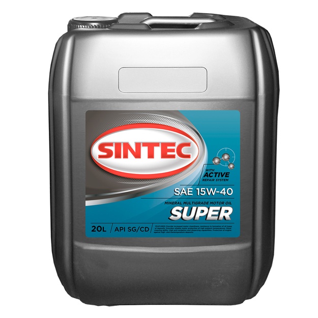Минеральное масло Sintec Super 15W-40 20 л