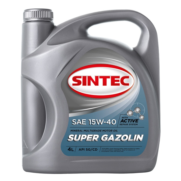 Mineral moy Sintec Super Gazolin 15W-40 4 l
