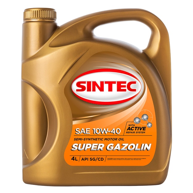 Yarim sintetik moy Sintec Super Gazolin 10W-40 4 l