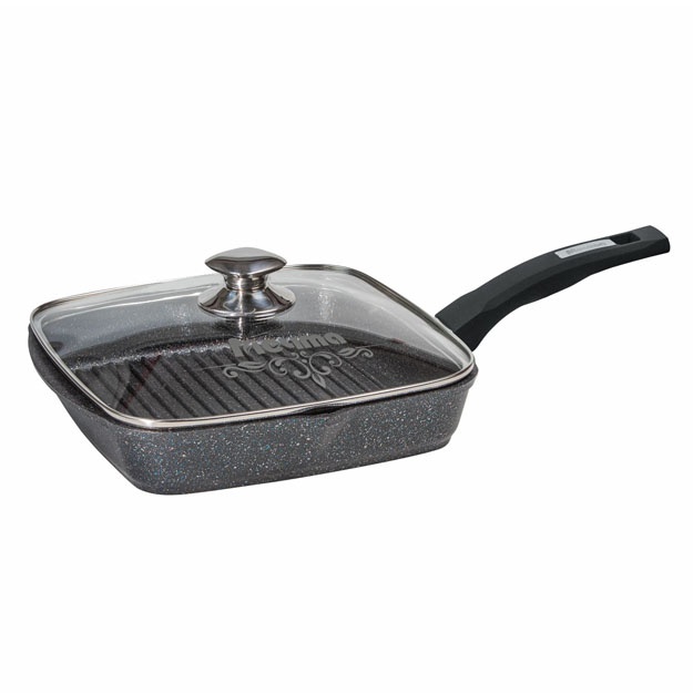 Tova gril - qopqoqli va olinmaydigan tutqichli panjara Mechta «Granit» granit star ultra 24x24 sm