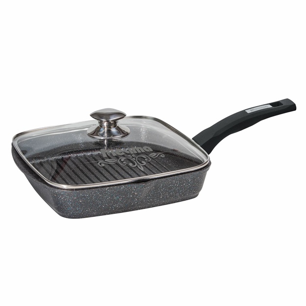 Tova gril - qopqoqli va olinmaydigan tutqichli panjara Mechta «Granit» granit star ultra 28x28 sm