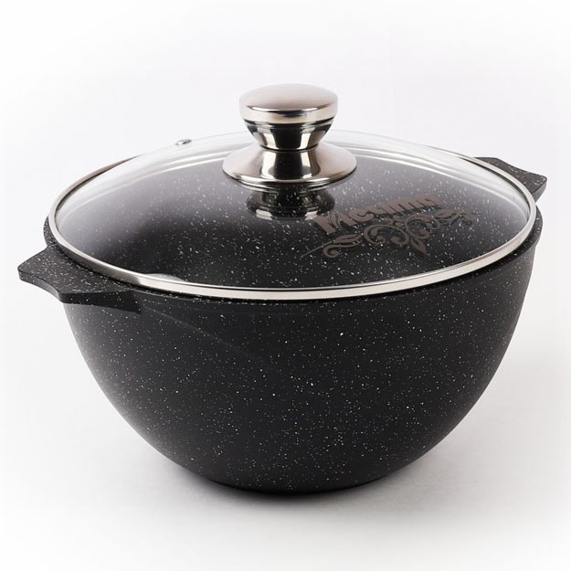 Qozon palov uchun Mechta «Granit» granit qora 4 l