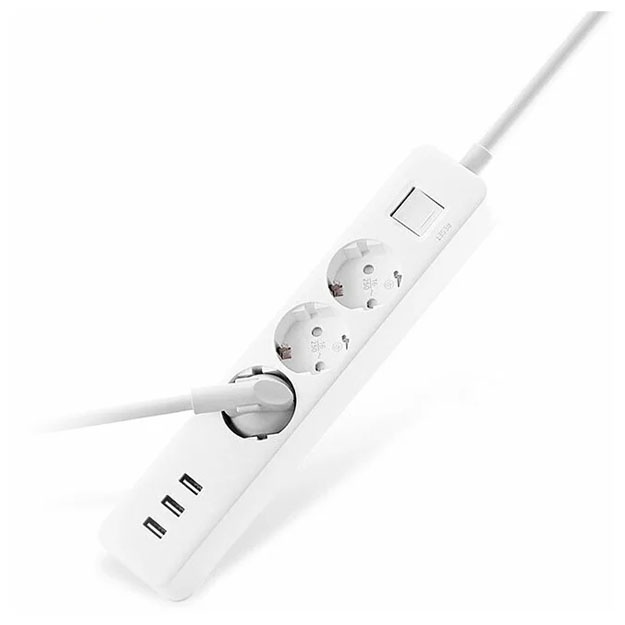 Сетевой фильтр Xiaomi Mi Power Strip 3-outlet, 3 USB