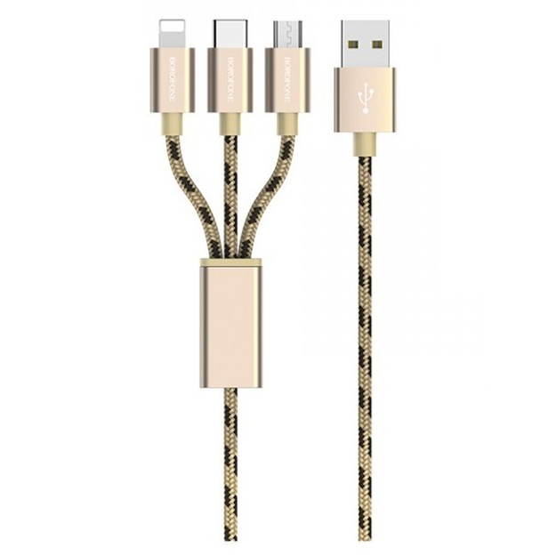 Кабель Borofone BX24 Золотистый 3-in-1