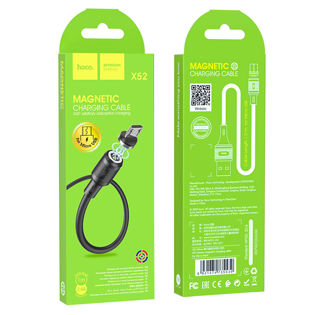 Kabel USB na Micro-USB Hoco X52 magnitniy dlya zaryadki