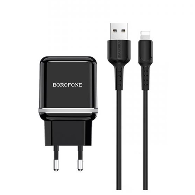 Зарядное устройство Borofone BA25A Черный Lightning