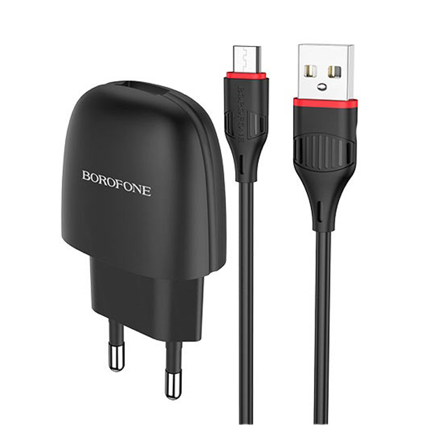 Quvvatlash qurilmasi Borofone BA49A Vast power Qora Micro-USB