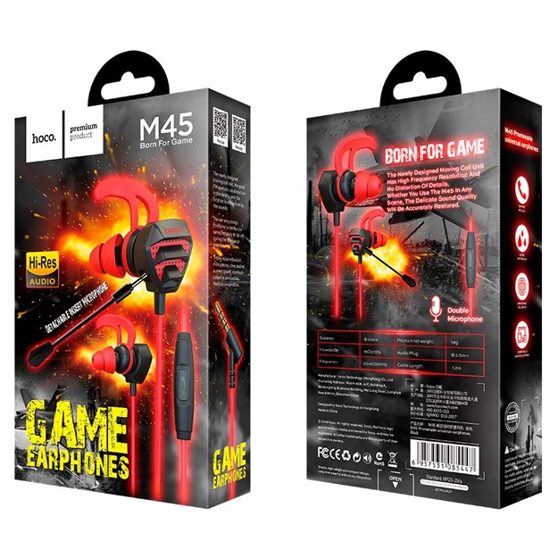 Проводные наушники Hoco M45 Game Earphones