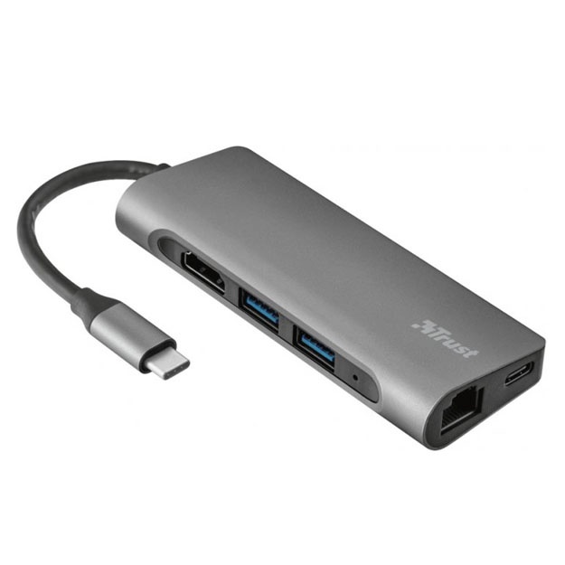 USB-xab Trust Dalyx Aluminium 7-da-1 USB-C (23331) (23331_TRUST)