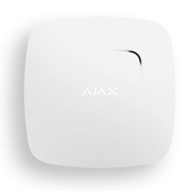 Harorat sensori bilan simsiz tutun detektori Ajax (8209.10.WH1)