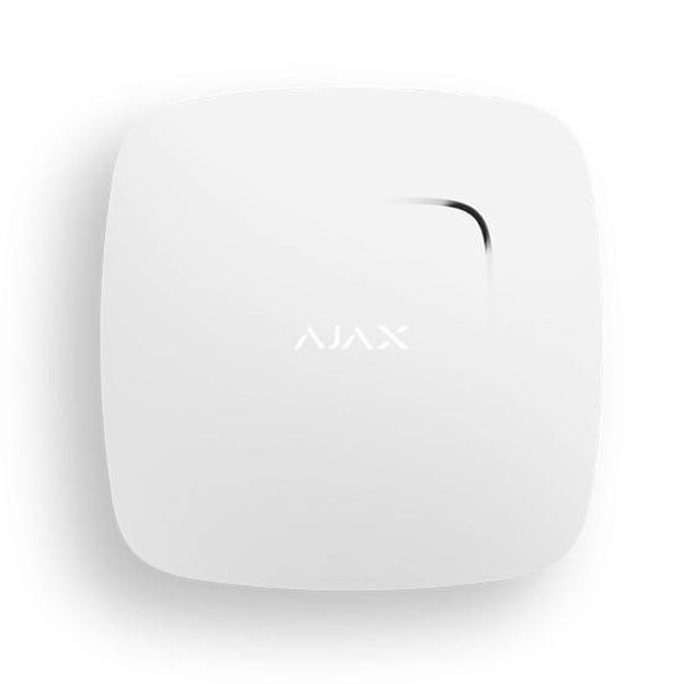 Harorat va karbon monoksit (SO) sensori bilan simsiz tutun detektori Ajax FireProtect Plus (8219.16.WH1)