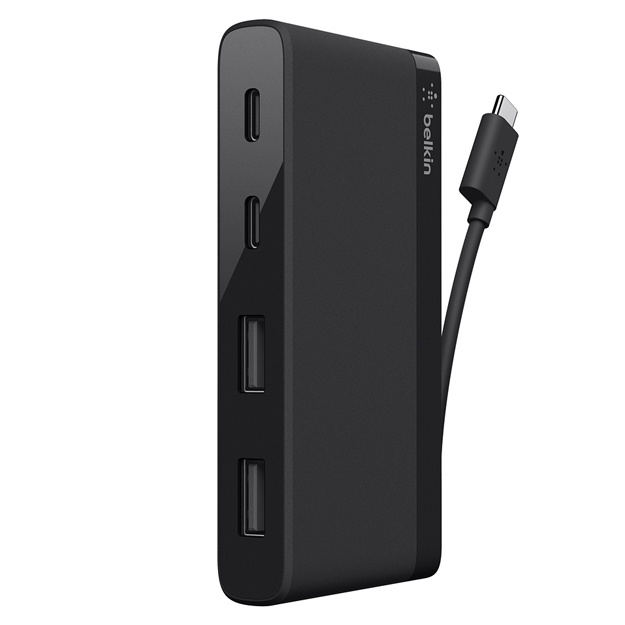 Kontsentrator Belkin USB-C 4-PORT MINI HUB, 3.0 (F4U090btBLK)