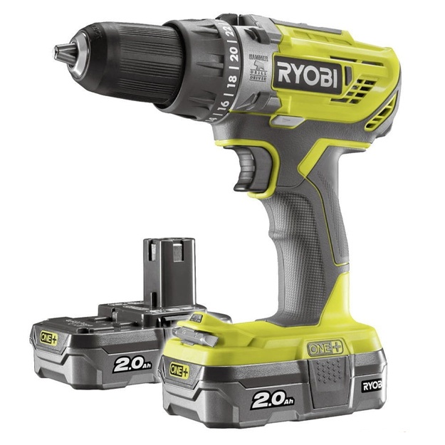 Аккумуляторная дрель-шуруповерт Ryobi R18PD3-220S