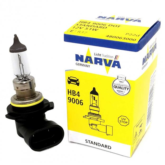 Avtomobil chiroqchasi Narva HB4 9006 12V 51W P22d