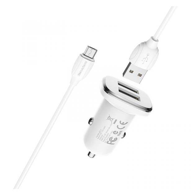 Автомобильное зарядное устройство Borofone BZ12 Micro-USB