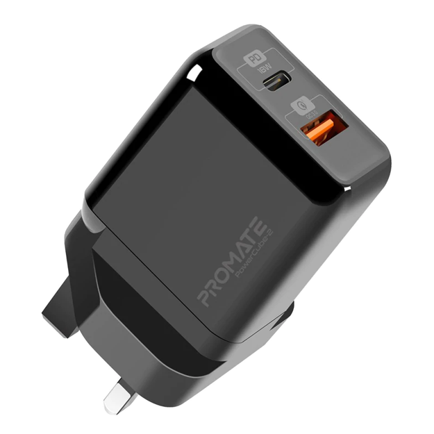 Zaryadlovchi qurilma Promate PowerCube 2 18W Qora