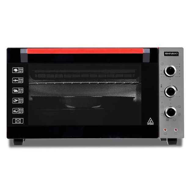 Мини-печь Shivaki MD 4218 Lux Инокс + черный + красный