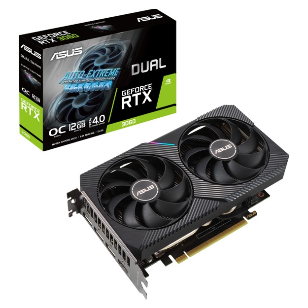 Видеокарта Asus GeForce RTX 3060 12 ГБ Dual O12G-V2 (90YV0GB2-M0NA10)