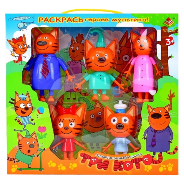 Игровой набор Три кота Раскрась героев 83168