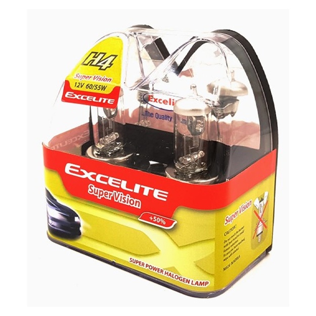 Avtomobil chiroqchasi Excelite H4 12V 60/55W P43t Super Vision 10505