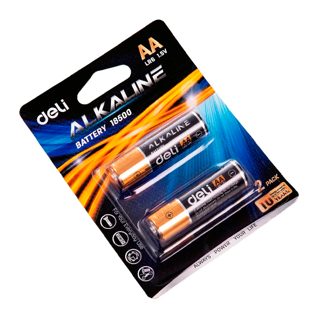 Batareyki AA LR6 1.5V 2sht 18500 Deli  342