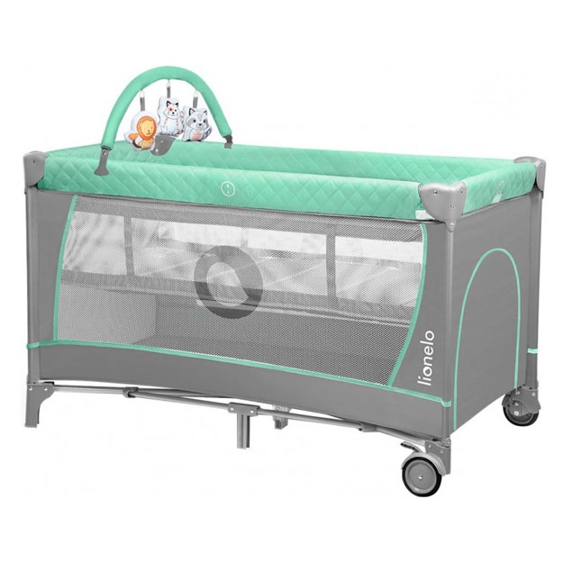 Lionelo Lo - Flower Манеж - кровать 2 в 1 Бирюзовый