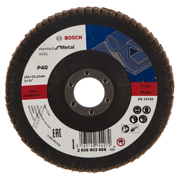 Круг лепестковый торцевой Bosch 125мм K40