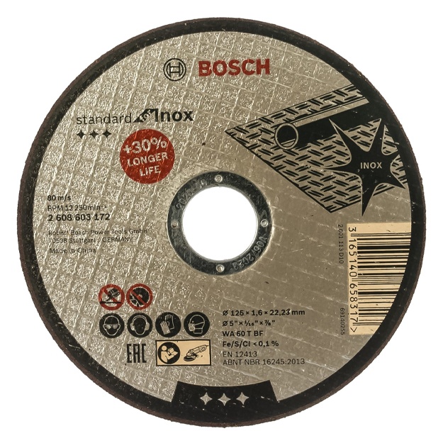 Kesish diski Bosch Standard 125x1.6x22
