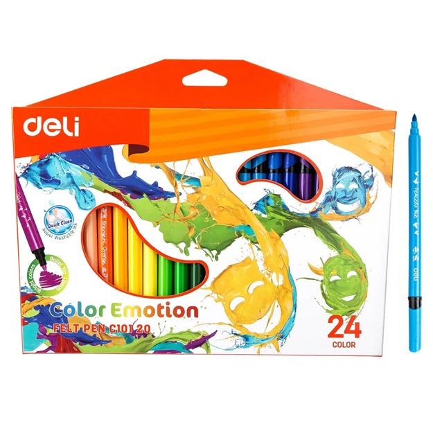 Фломастеры Deli Color Emotion 24 цветов (EC10120)