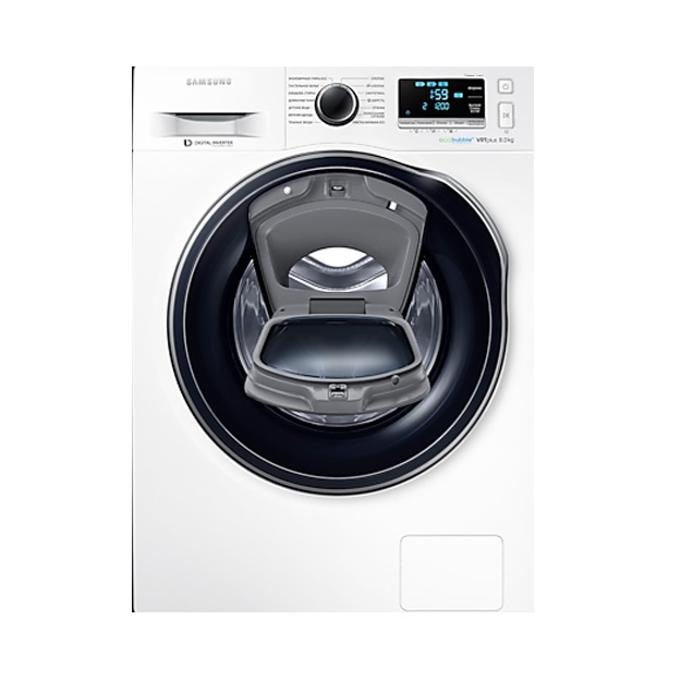 Kir yuvish mashinasi Samsung WW80K6210RW/LD(8 kg), Oq