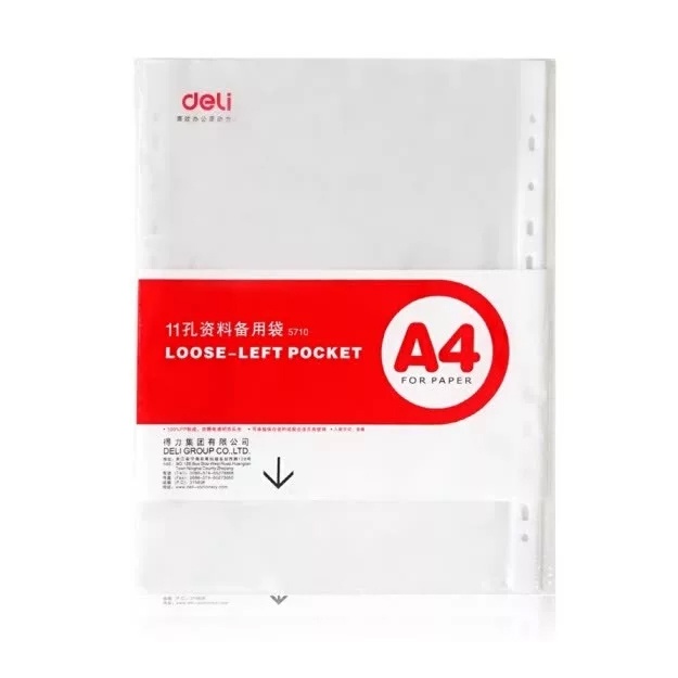 A4 fayl 0,04mm 20dona Deli (5710)