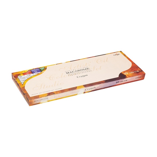 Yog'li bo'yoqlari Gamma "Studio", 10 rang, kolba  18 ml