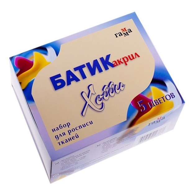 Mato bo‘yoqlar Gamma "Batik-akril", 05 rang, 70ml