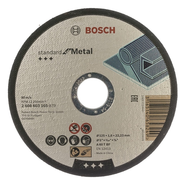 Kesish diski Bosch Standard 125x1.6x22.2mm