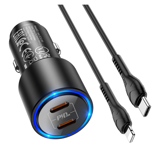 avtomobil zaryadlovchi Hoco NZ3 USB-C - Lightning