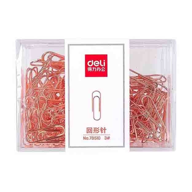 Qog‘oz qisqichlari 29 mm 160 dona. (oltin) Deli (78510)