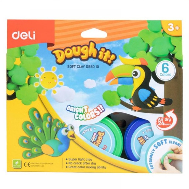 Plastilin Ultra soft Clay 4 rangli 85000 Deli
