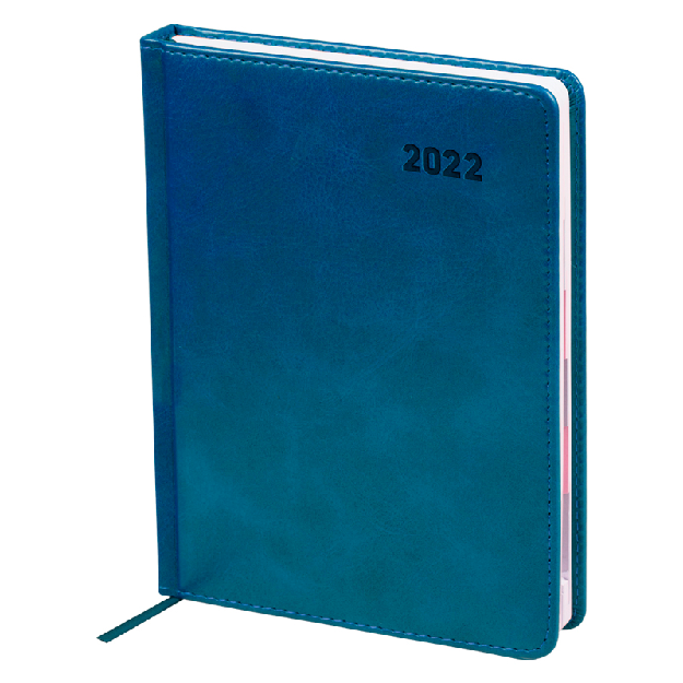 Kundalik 2022 yil OffiseSpase "Vesper Index", kesilgan, A5, 176 varaq, charm, ko‘k