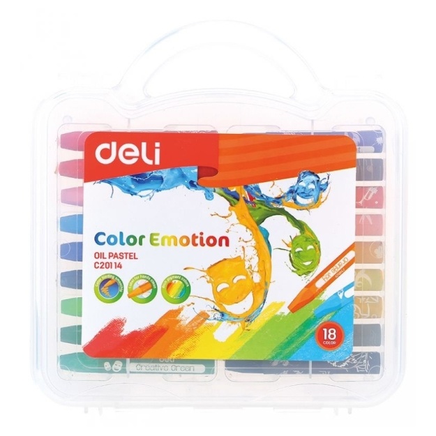 Yog‘li pastel Deli Color Emotion EC20114, 18 rang