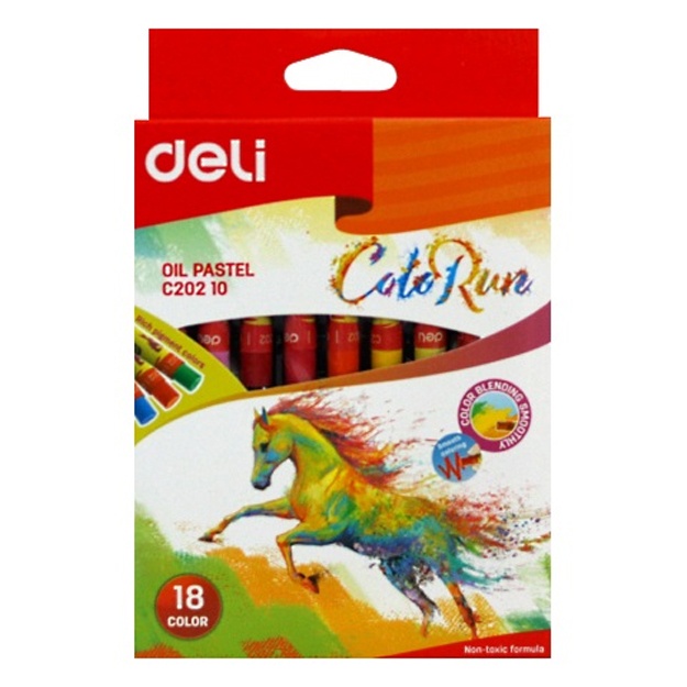 Yog‘li pastel Deli ColoRun EC20210, 18 rang