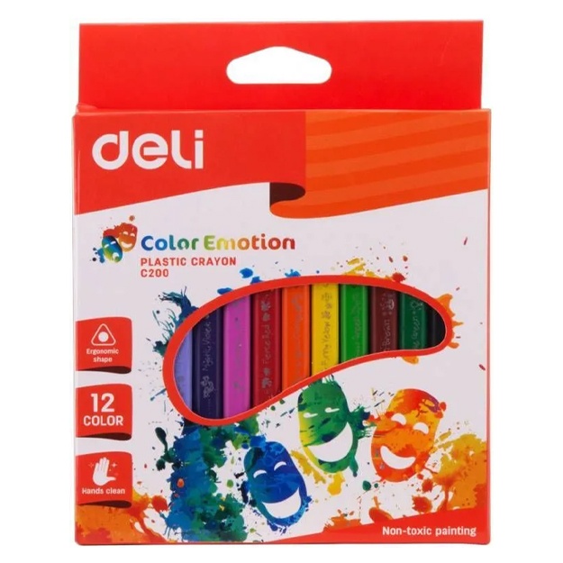 Mumli qalamlar Deli Color Emotion EC20000, uchburchak, 12 rang