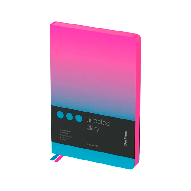 Kundalik Berlingo «Radianse», A5, 136 varaq. ko‘k/yashil gradient 004