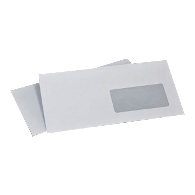 Konvert EURO 114×229, Ok , 80g/m2, yirtuvchi lenta bilan, derazali, Alta