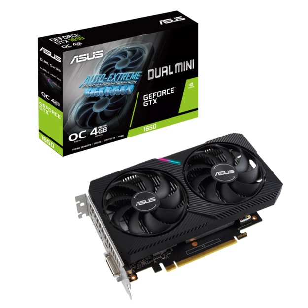 Videokarta Asus Dual GeForce GTX1650 Mini OC 4GB GDDR6 (90YV0EH6-M0NA00)